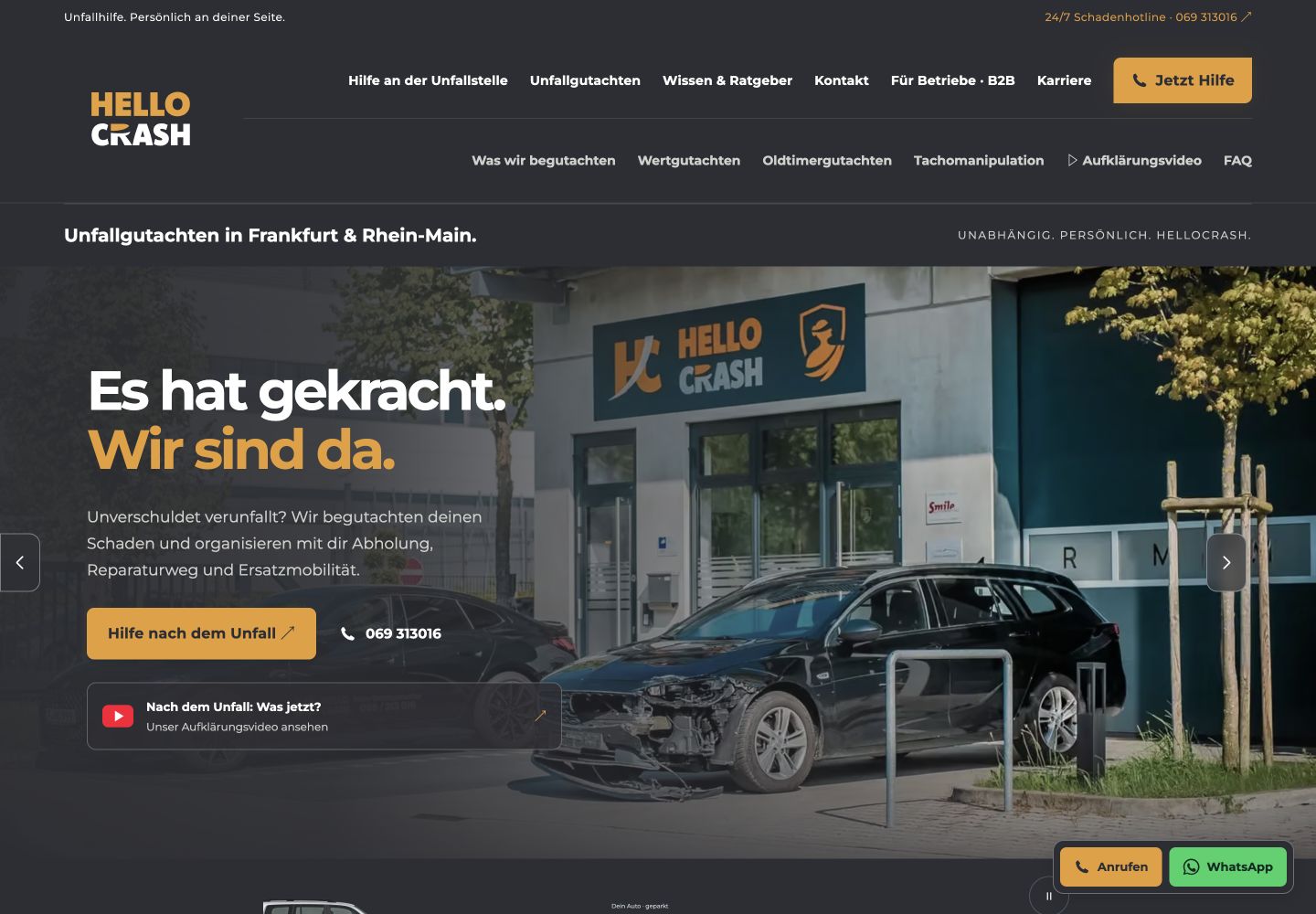 Websitevorschau HelloCrash